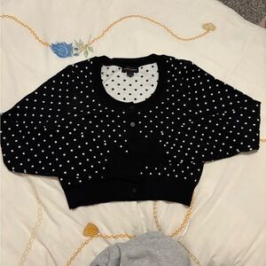 Black Polka Dot Cardigan